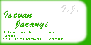 istvan jaranyi business card